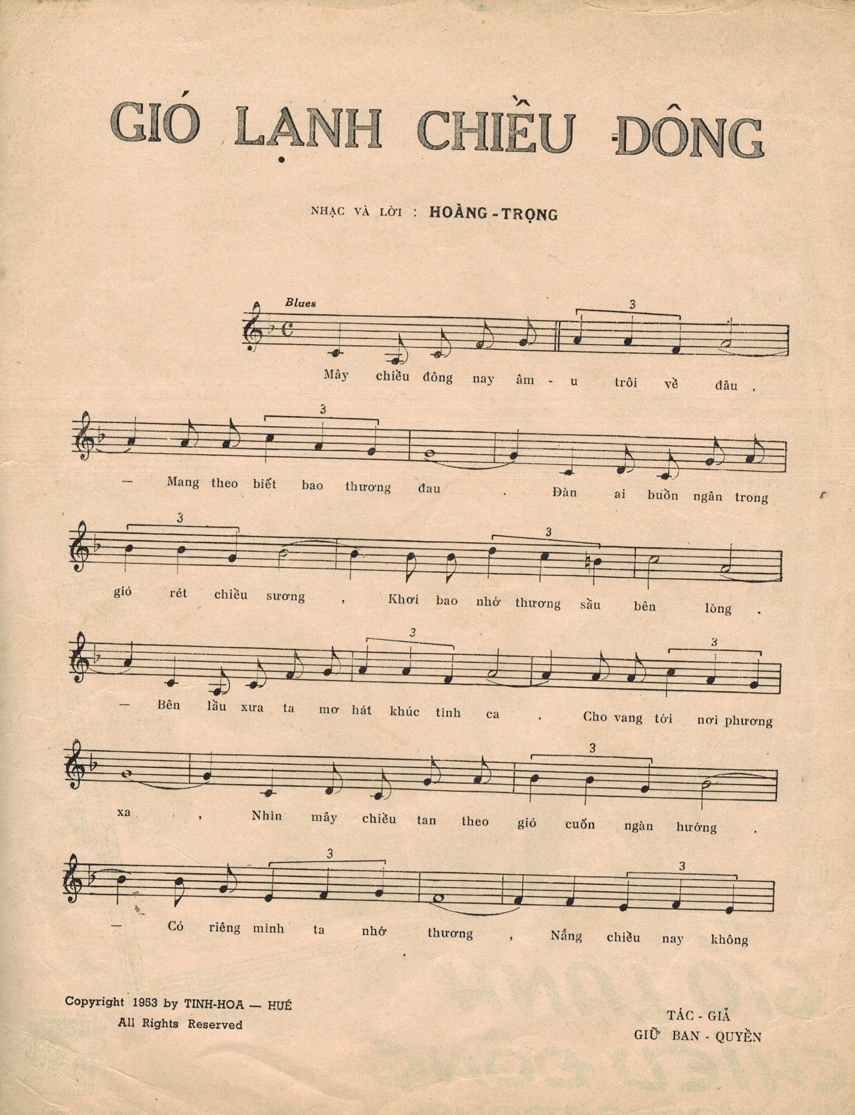 Sheet nhạc Gió lạnh chiều đông - Trang 2