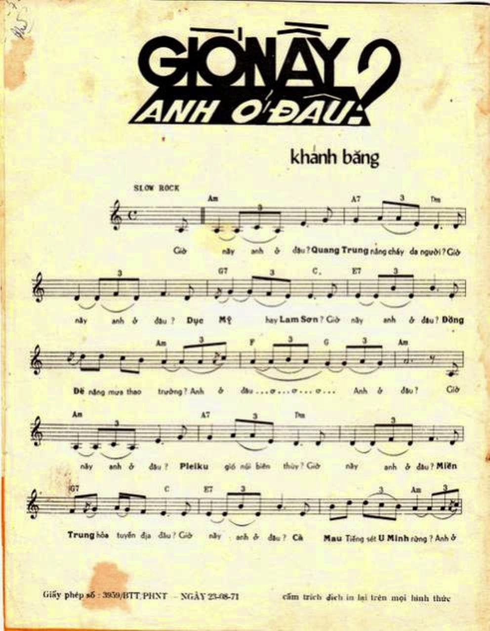 Sheet nhạc Giờ này anh ở đâu - Trang 2