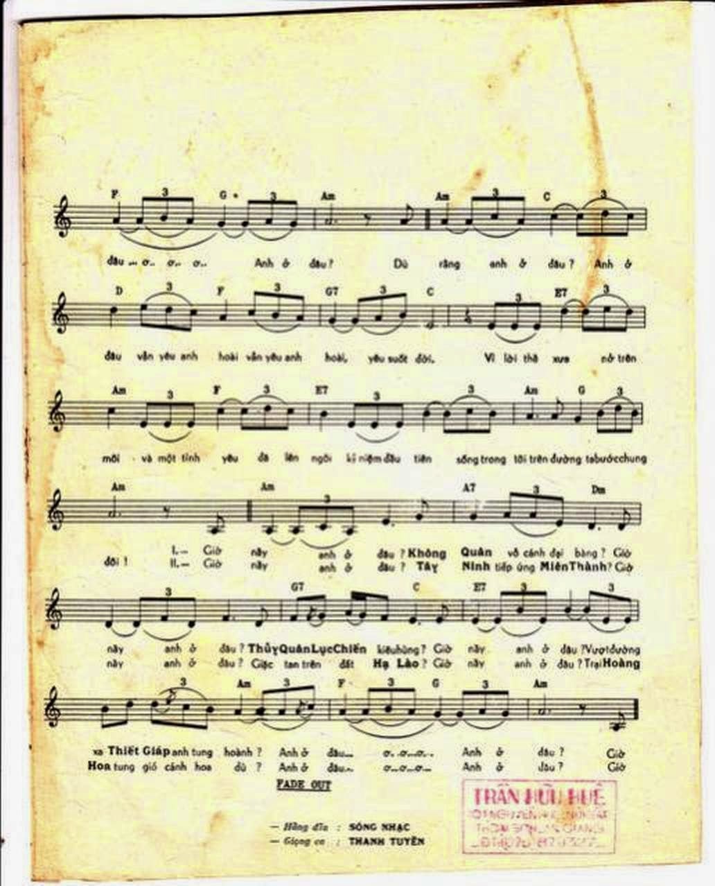 Sheet nhạc Giờ này anh ở đâu - Trang 3