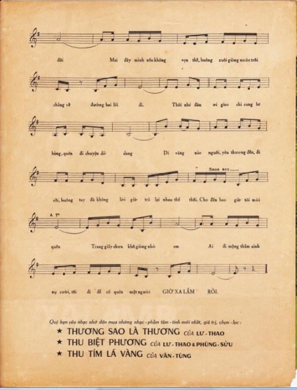 Sheet nhạc Giờ xa lắm rồi - Trang 3