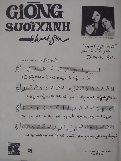 Sheet nhạc Dòng suối xanh (Giòng suối xanh) - Trang 2