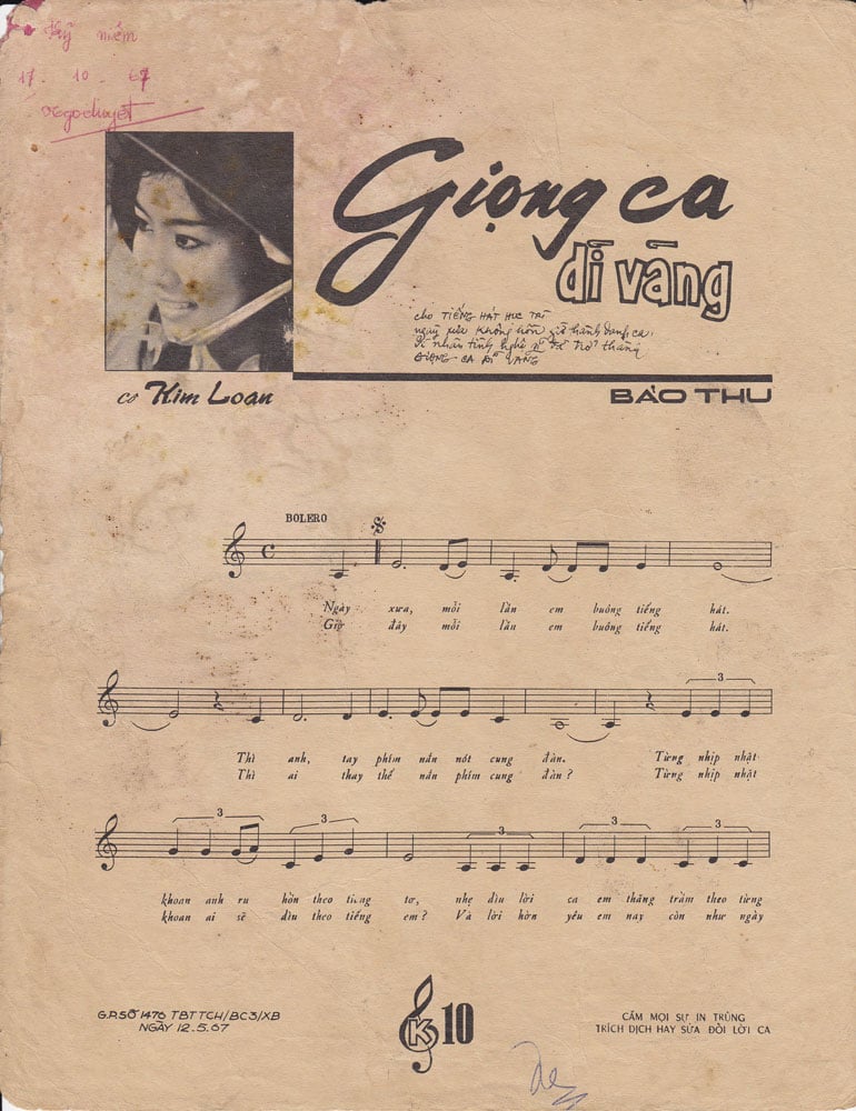 Sheet nhạc Giọng ca dĩ vãng - Trang 2