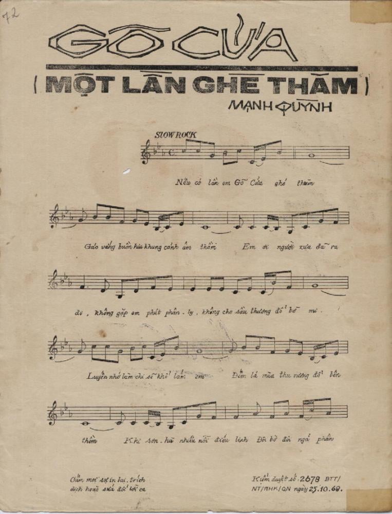 Sheet nhạc Gõ cửa - Trang 2