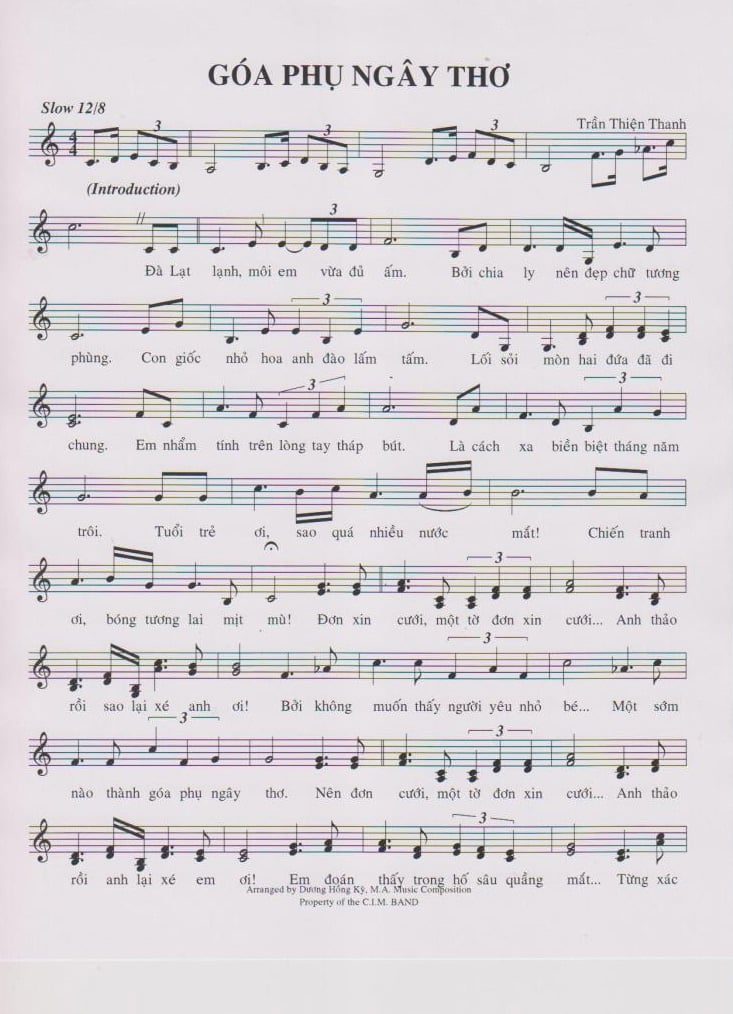 Sheet nhạc Góa phụ ngây thơ - Trang 1