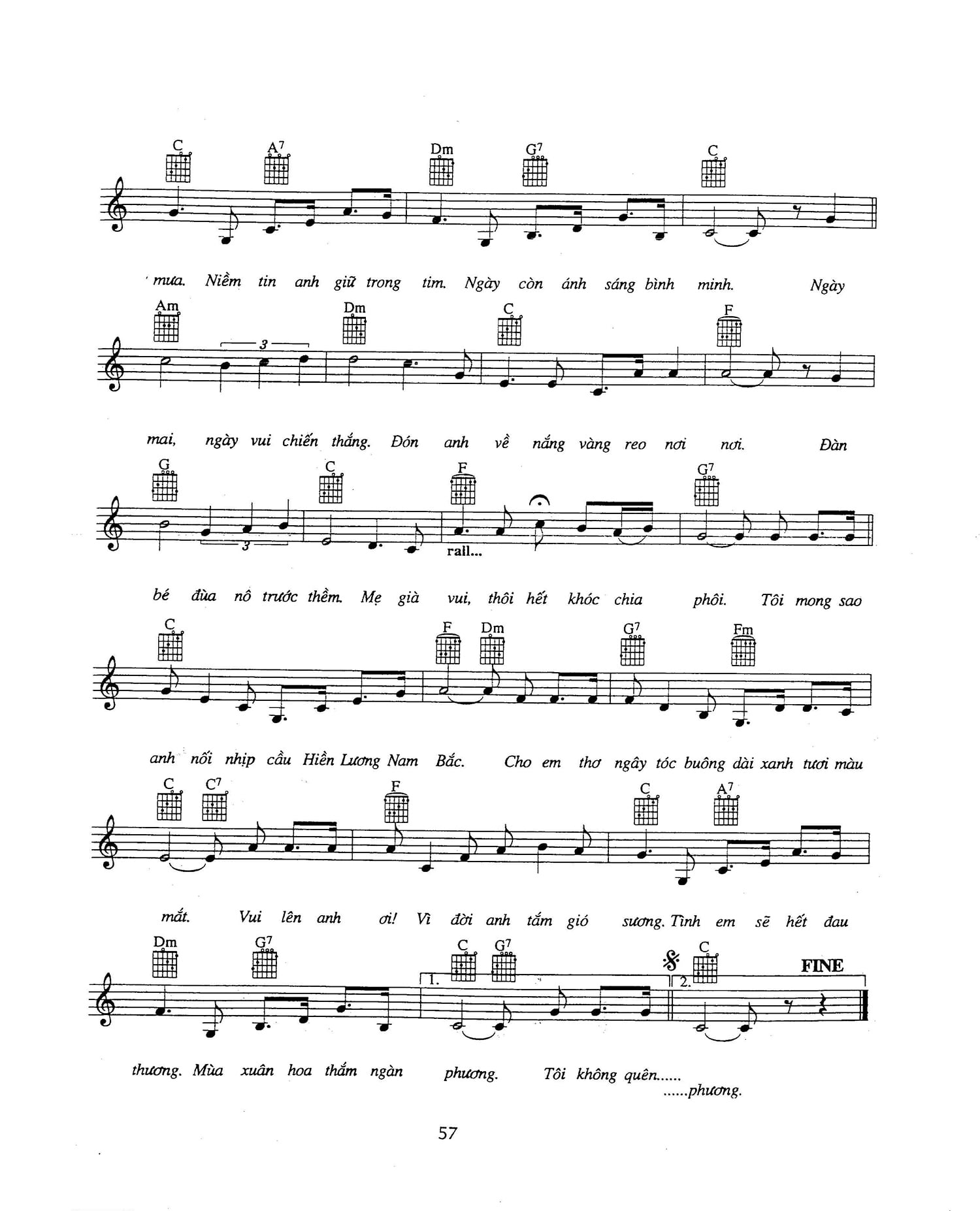 Sheet nhạc Gửi người giới tuyến - Trang 2