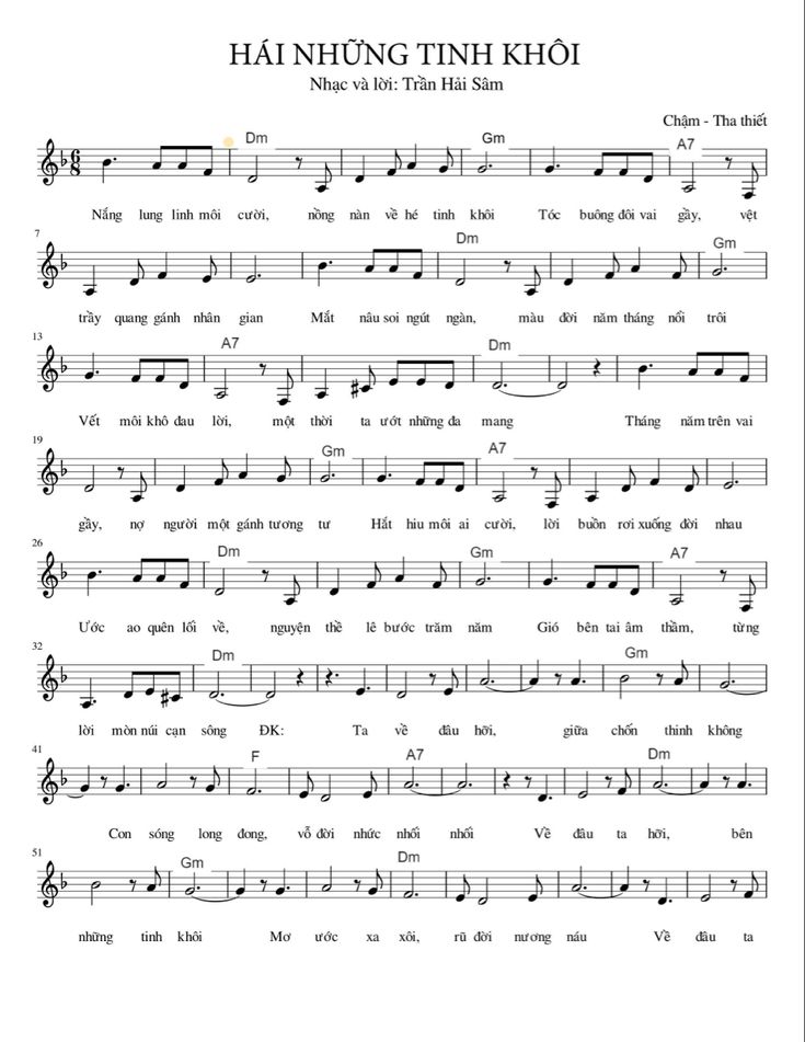 Sheet nhạc Hái những tinh khôi - Trang 1