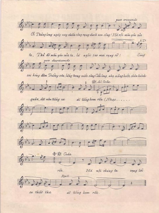 Sheet nhạc Hà Nội niềm tin và hy vọng - Trang 3