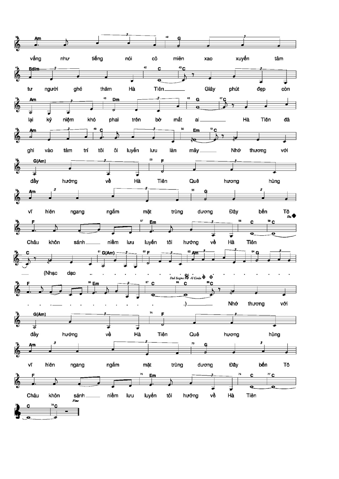 Sheet nhạc Hà Tiên - Trang 7
