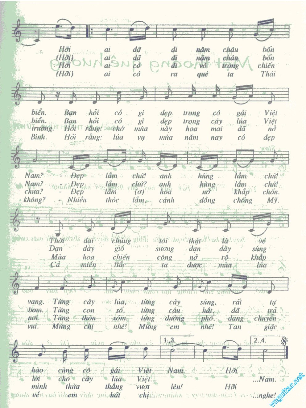 Sheet nhạc Hai chị em - Trang 2