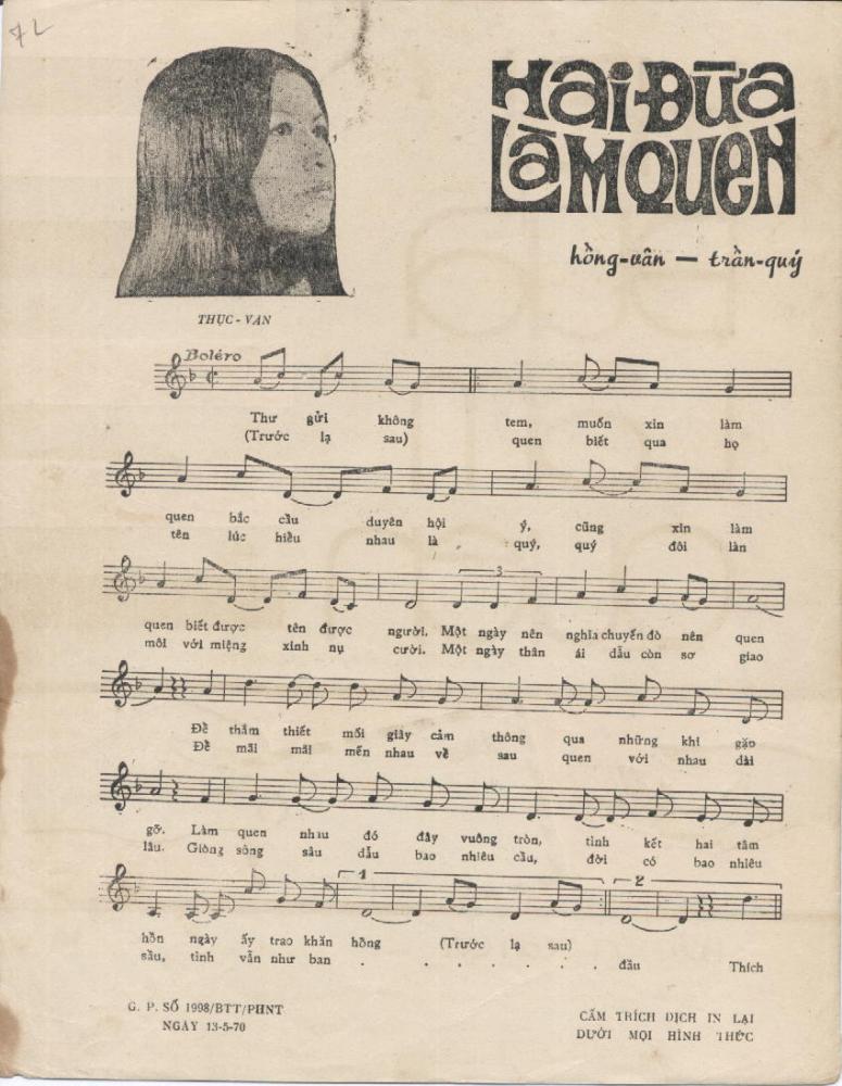 Sheet nhạc Hai đứa làm quen - Trang 2