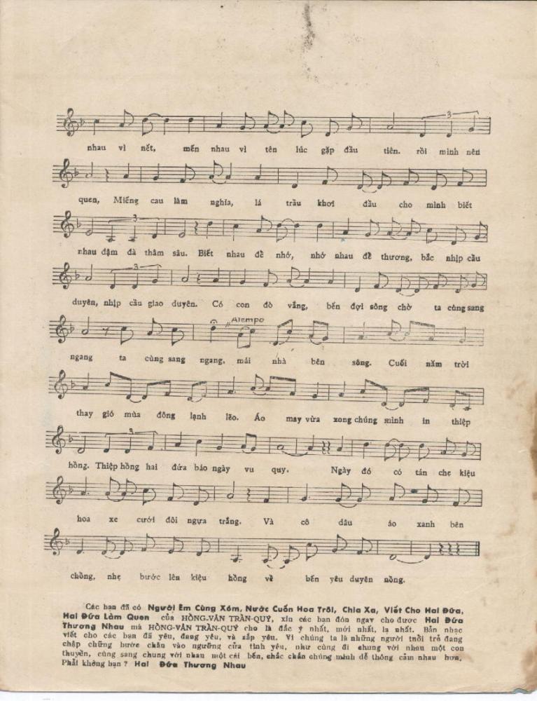 Sheet nhạc Hai đứa làm quen - Trang 3