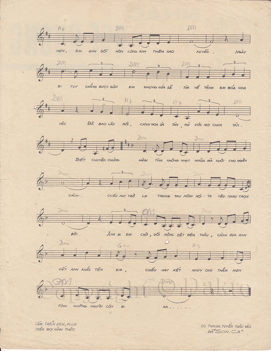 Sheet nhạc Hái hoa rừng cho em - Trang 3