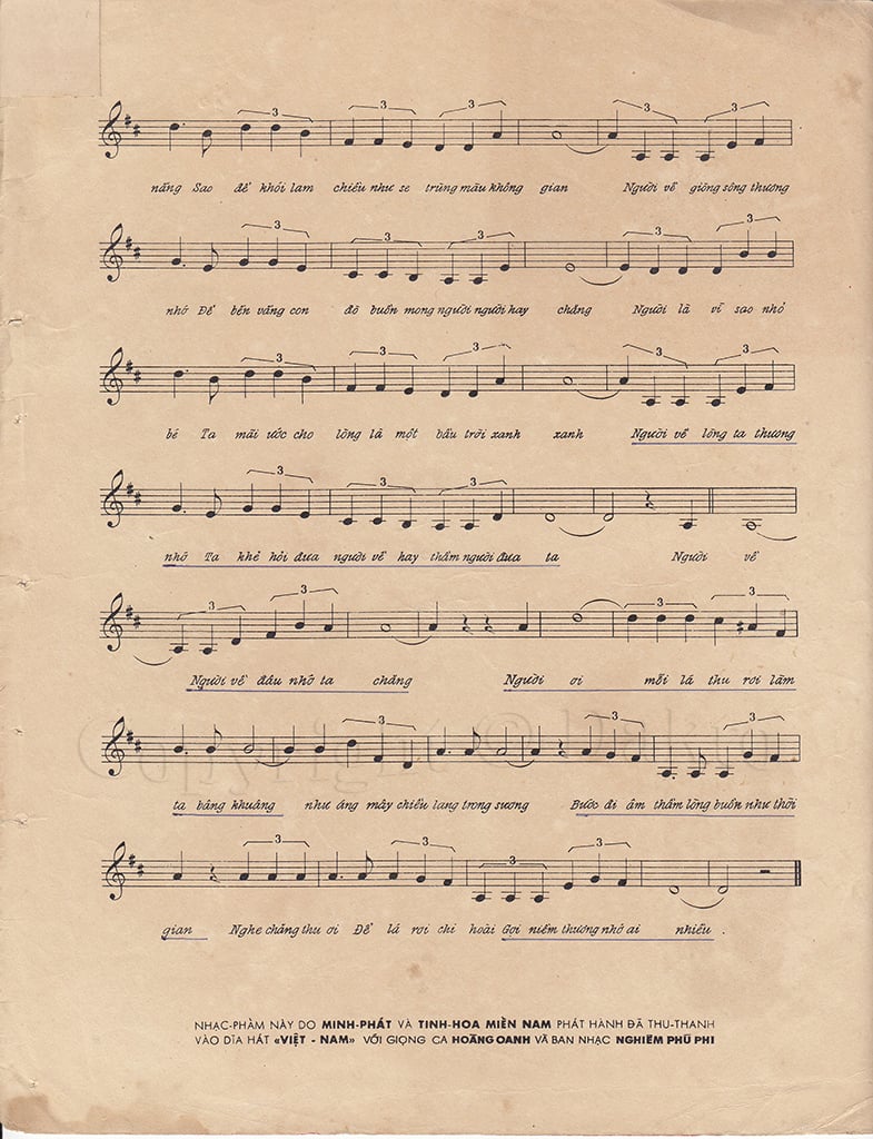 Sheet nhạc Hai vì sao lạc - Trang 3