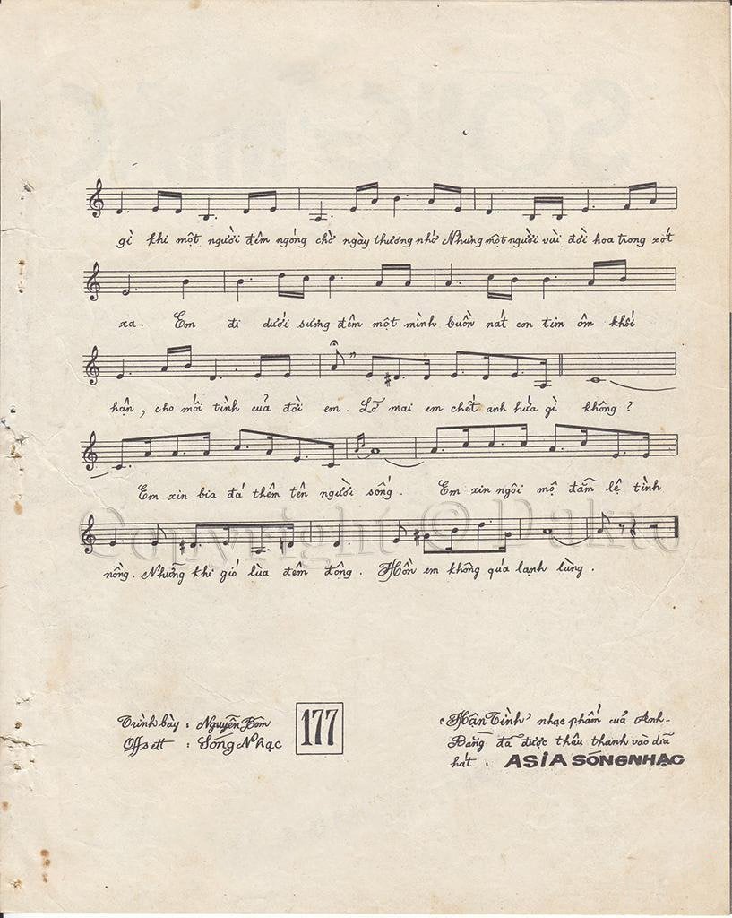 Sheet nhạc Hận tình - Trang 3