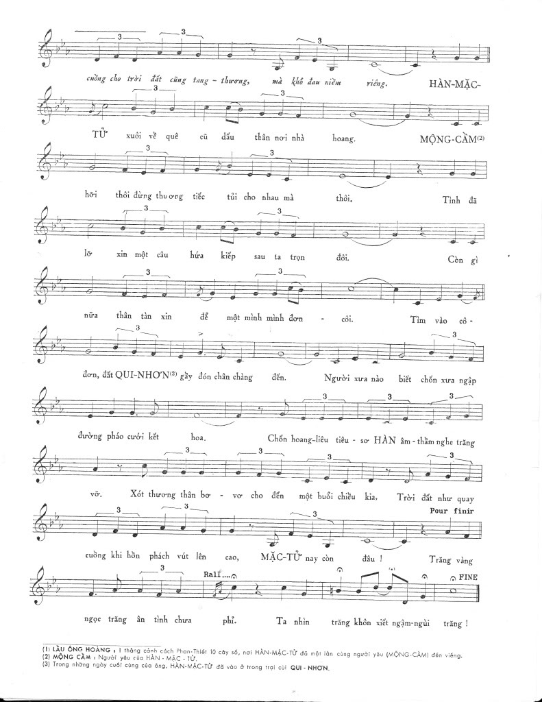 Sheet nhạc Hàn Mặc Tử - Trang 3
