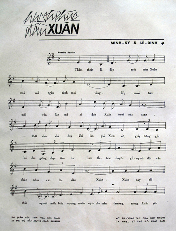 Sheet nhạc Hạnh phúc đầu xuân - Trang 2