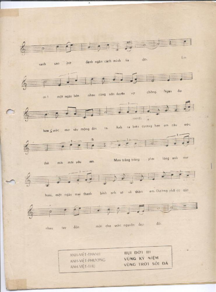Sheet nhạc Hẹn em ngày về - Trang 3