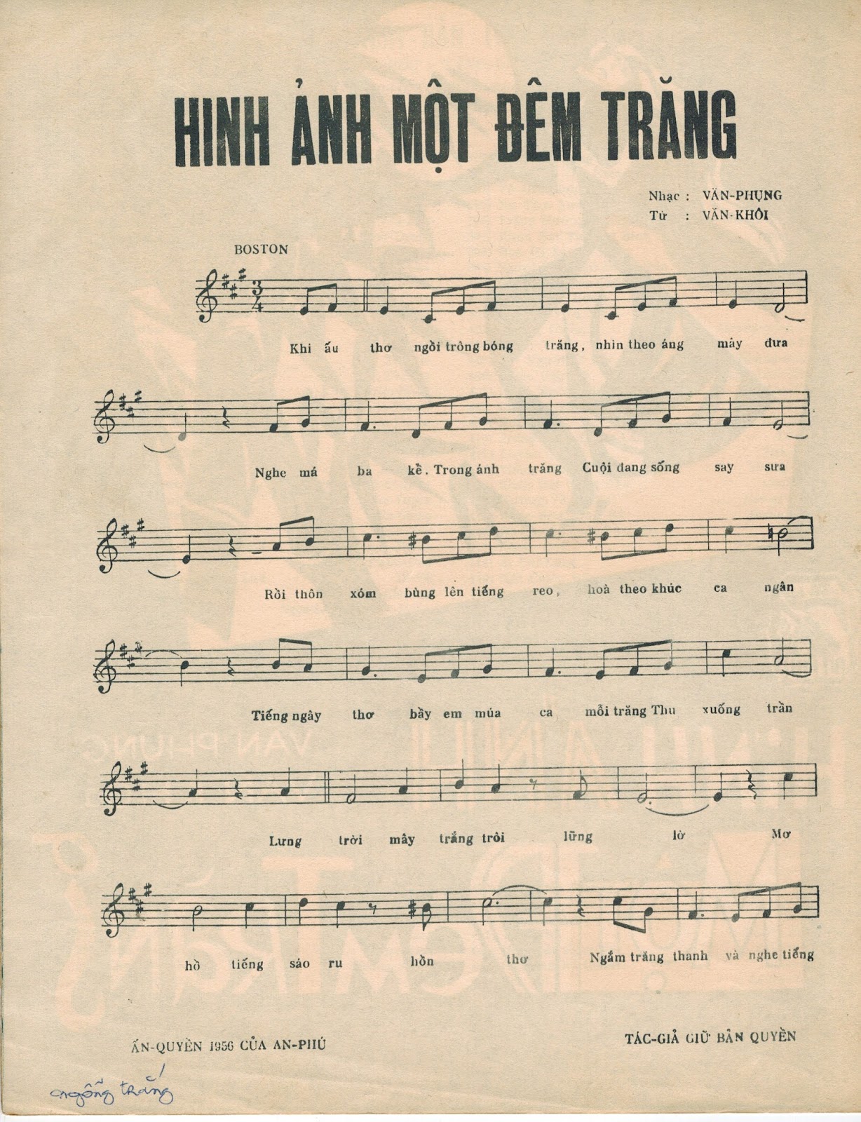 Sheet nhạc Hình ảnh một đêm trăng - Trang 2