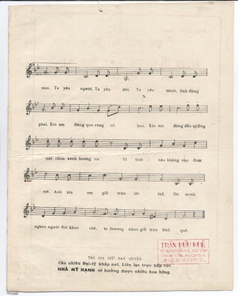 Sheet nhạc Hoa cài mái tóc - Trang 3