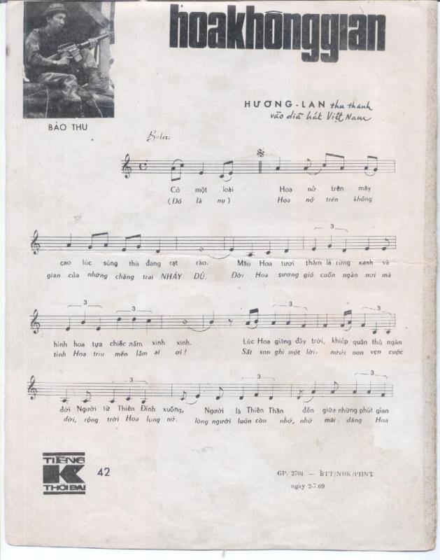 Sheet nhạc Hoa không gian - Trang 2