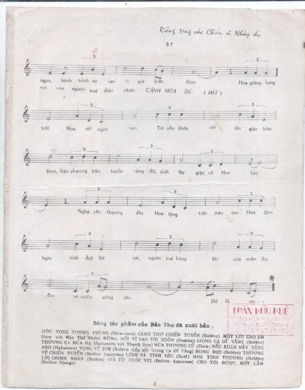 Sheet nhạc Hoa không gian - Trang 3