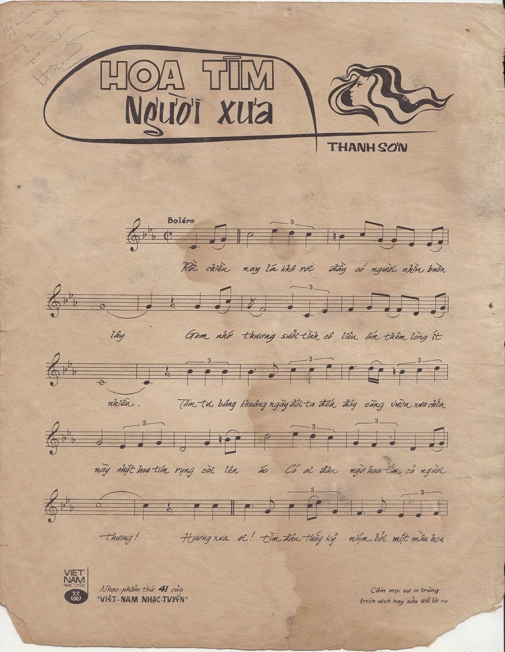 Sheet nhạc Hoa tím người xưa - Trang 2