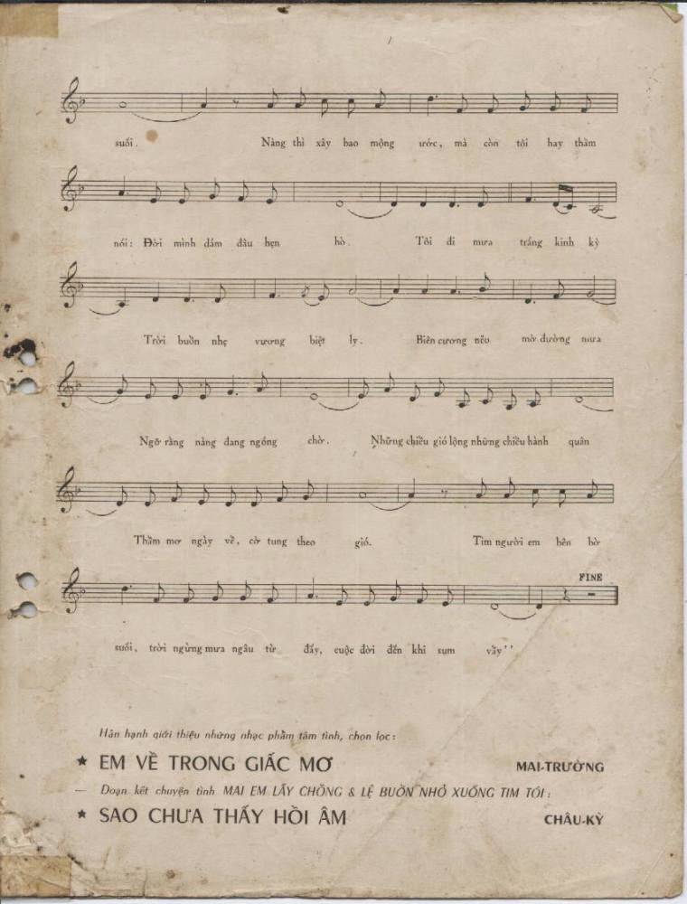 Sheet nhạc Hỏi chuyện ngày xưa - Trang 3