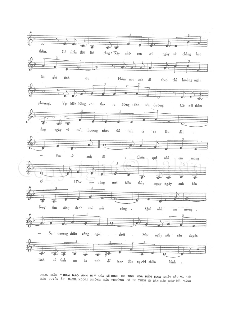 Sheet nhạc Hôm nào anh đi - Trang 2