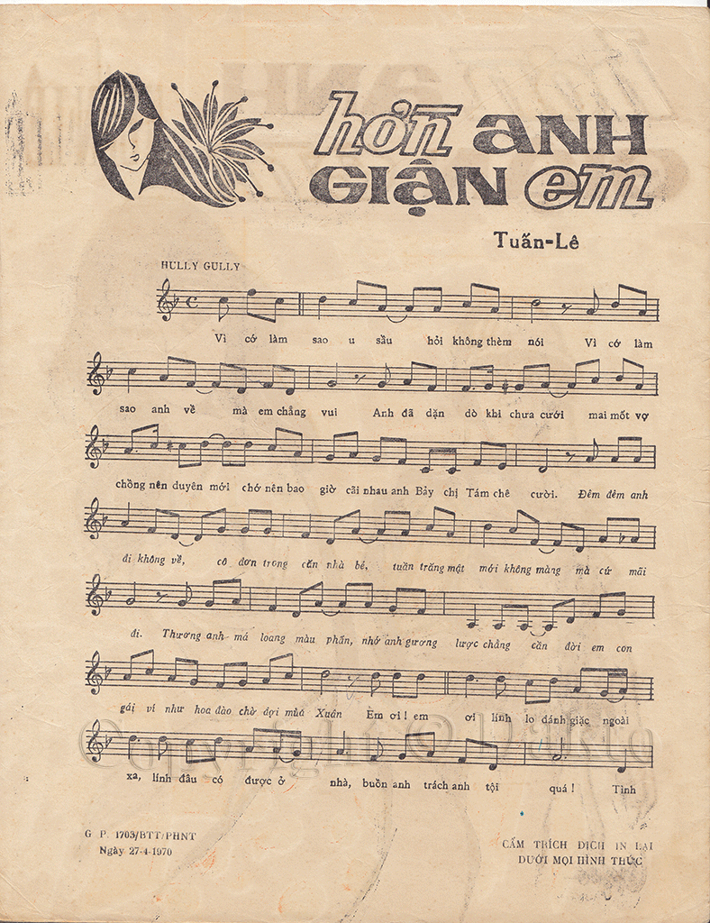 Sheet nhạc Hờn anh giận em - Trang 2