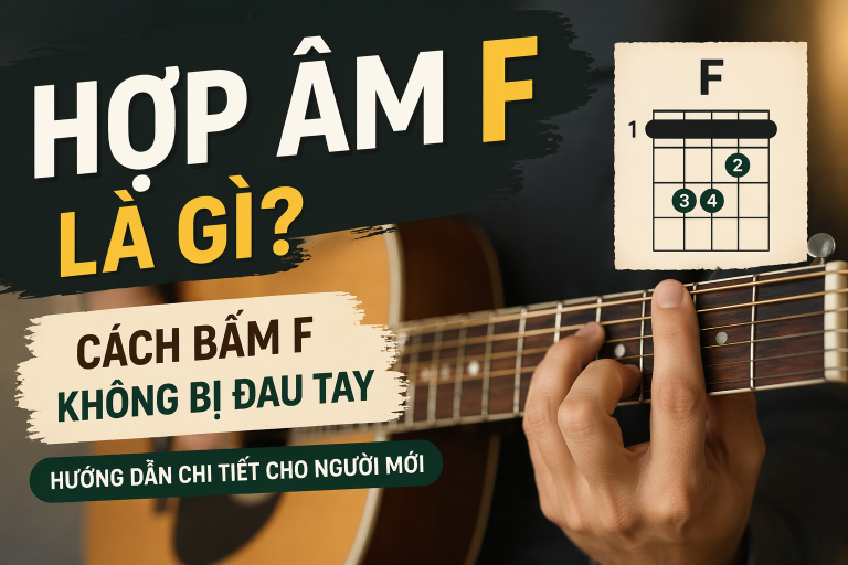 Hợp âm F là gì? Cách bấm F không bị đau tay cho người mới