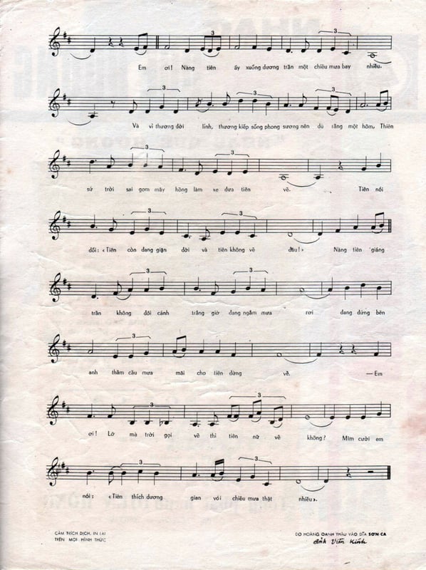 Sheet nhạc Huyền thoại chiều mưa - Trang 3