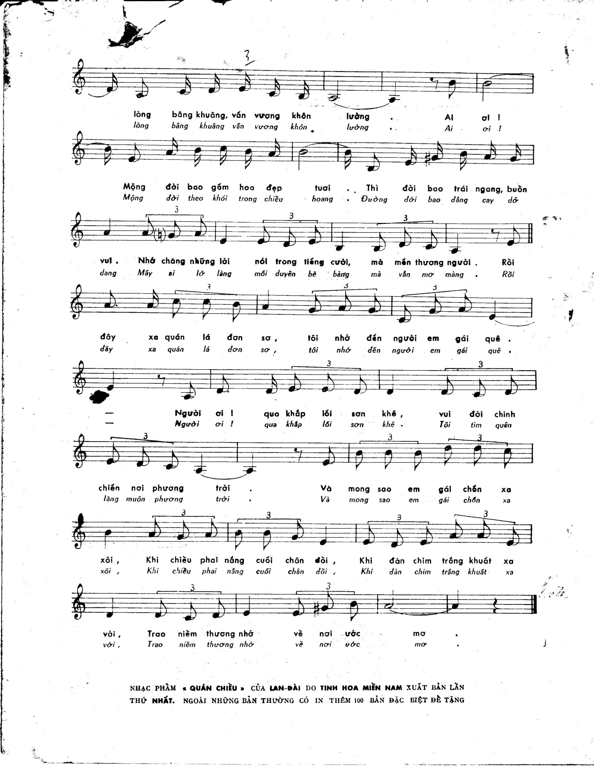 Sheet nhạc Quán chiều - Trang 2