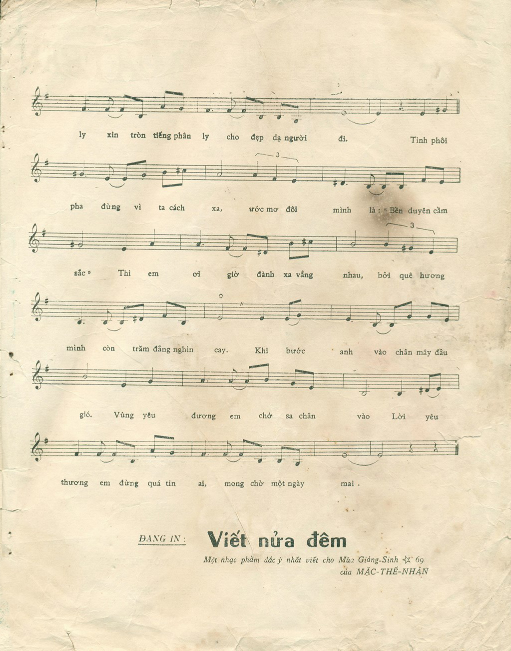 Sheet nhạc Kẻ chân mây - Trang 3