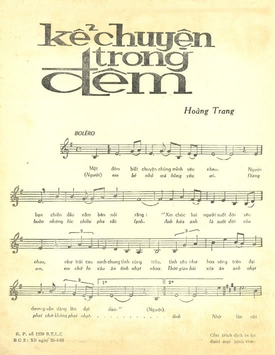 Sheet nhạc Kể chuyện trong đêm - Trang 2