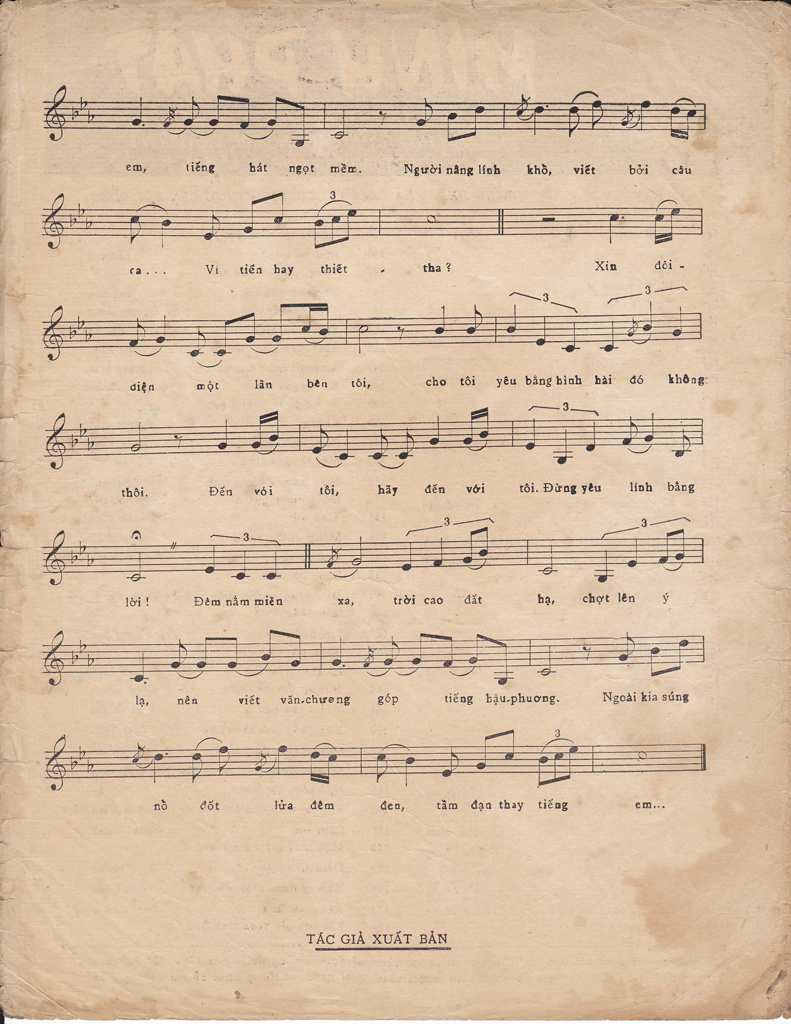 Sheet nhạc Kẻ ở miền xa - Trang 3