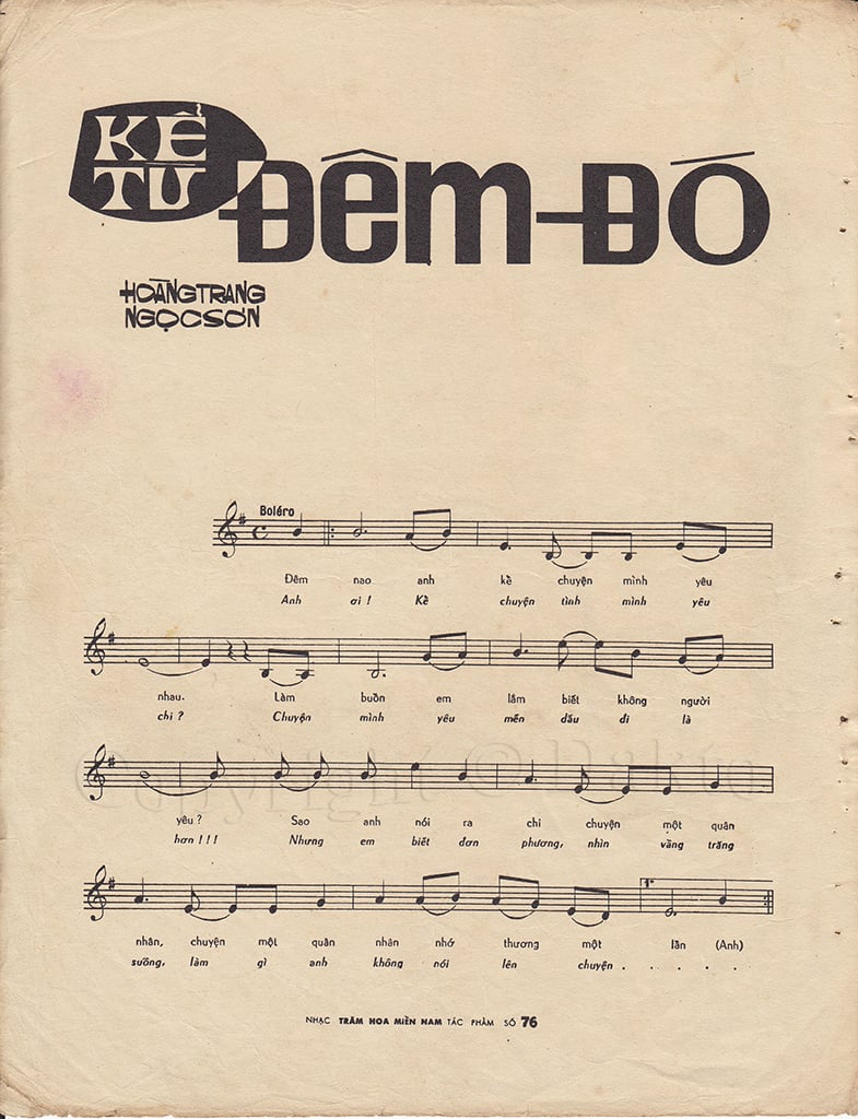 Sheet nhạc Kể từ đêm đó - Trang 2