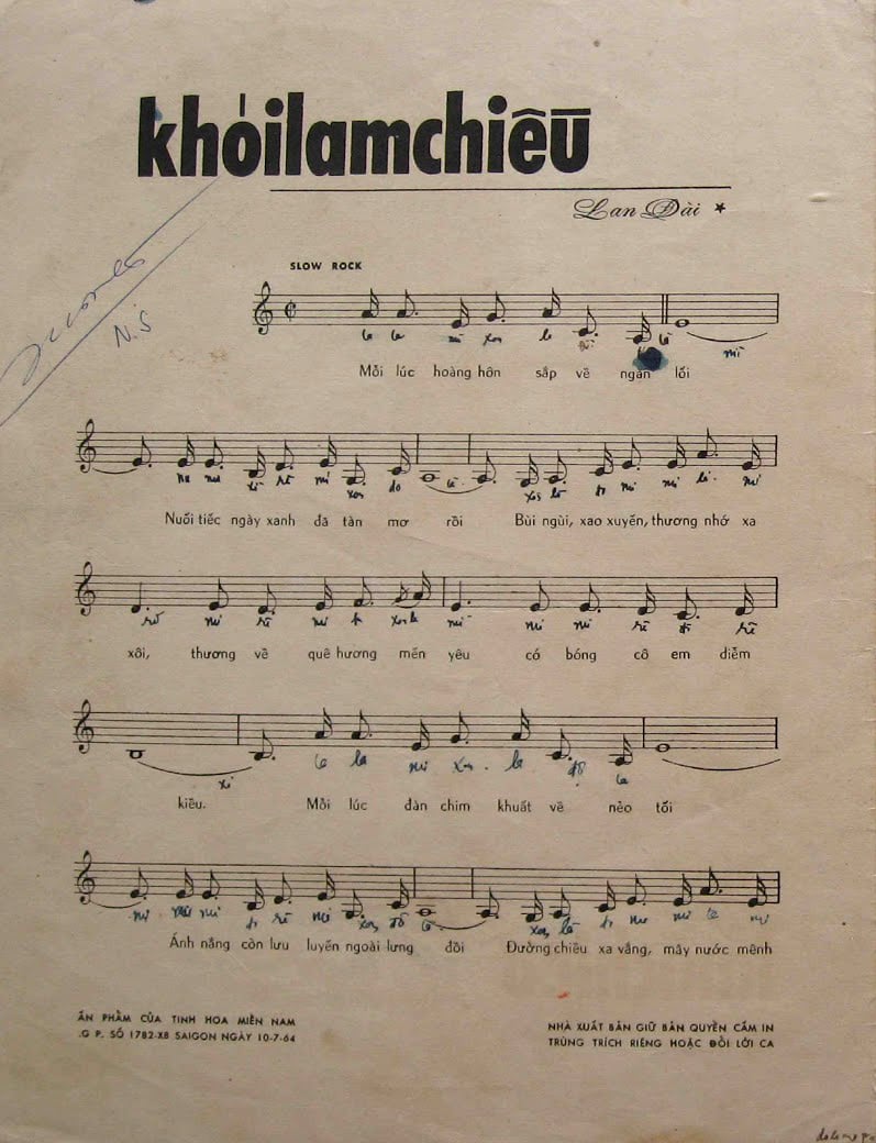 Sheet nhạc Khói lam chiều - Trang 2