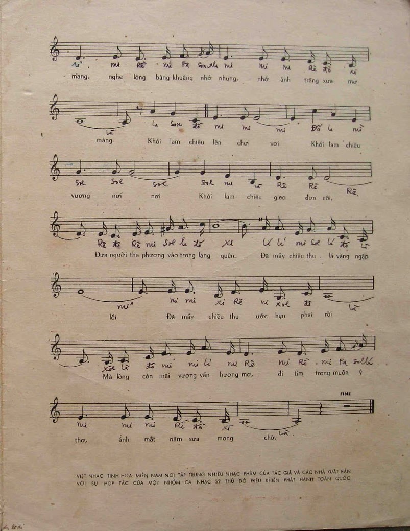 Sheet nhạc Khói lam chiều - Trang 3