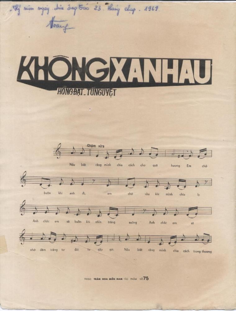 Sheet nhạc Không xa nhau - Trang 2