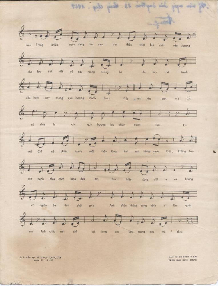 Sheet nhạc Không xa nhau - Trang 3