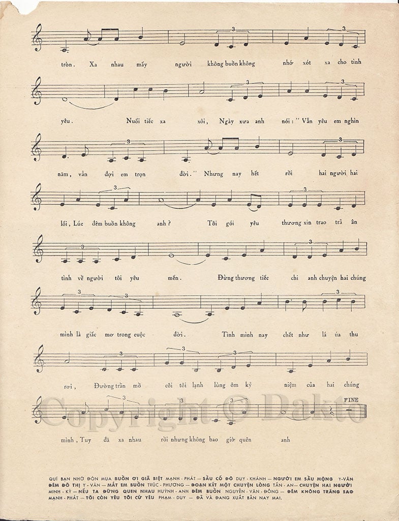 Sheet nhạc Không bao giờ quên anh - Trang 3