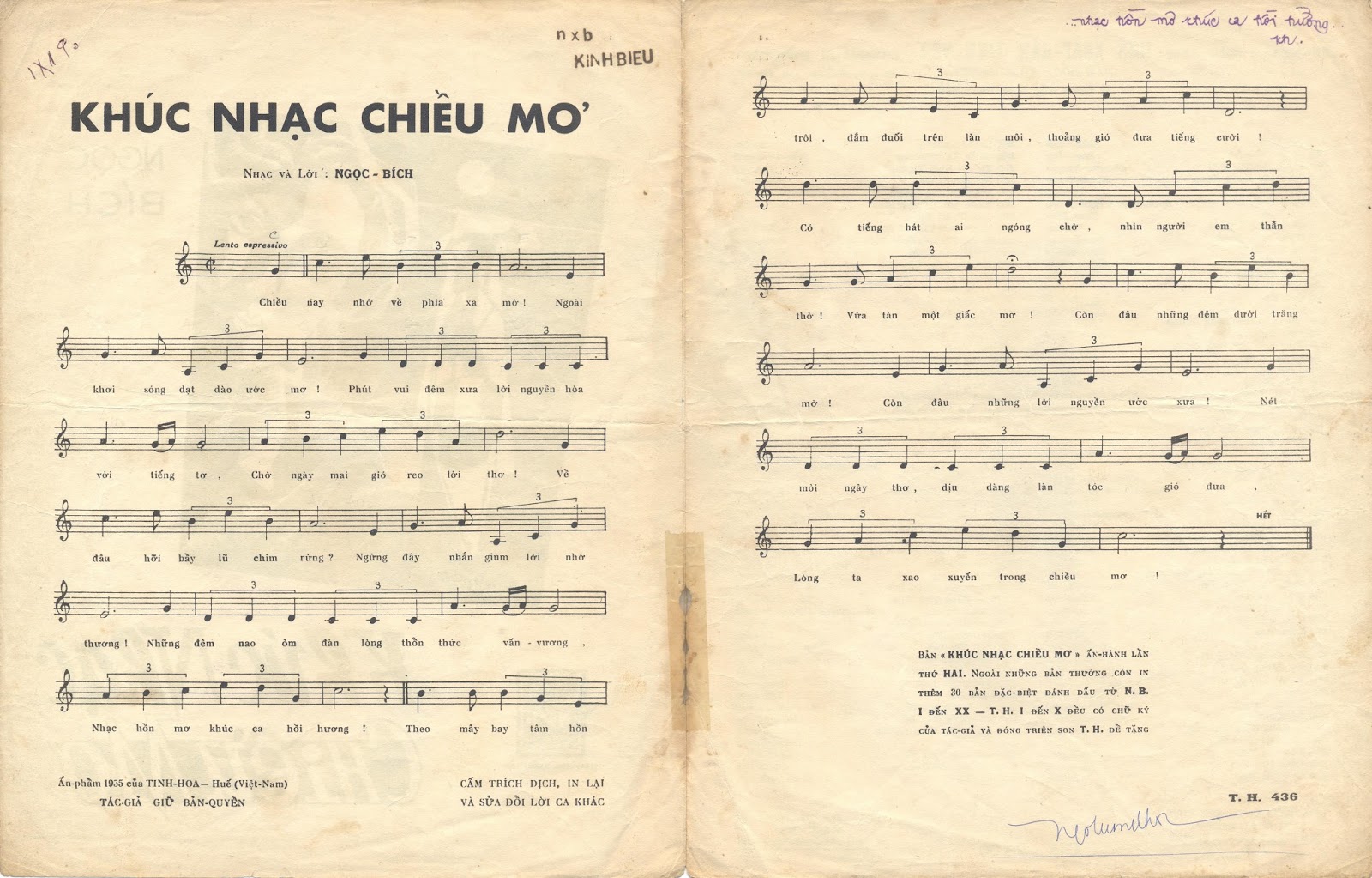 Sheet nhạc Khúc nhạc chiều mơ - Trang 2