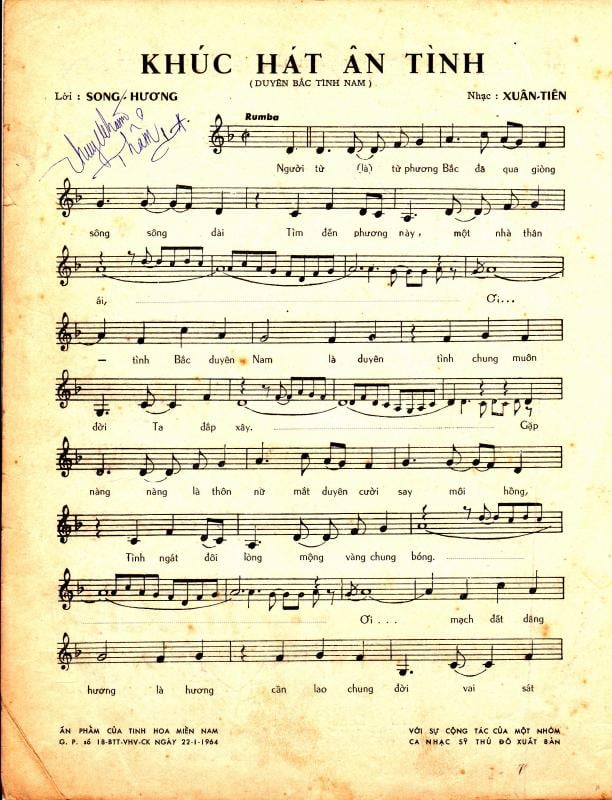Sheet nhạc Khúc hát ân tình - Trang 2