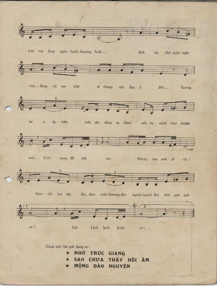 Sheet nhạc Khuya nay anh đi rồi - Trang 3