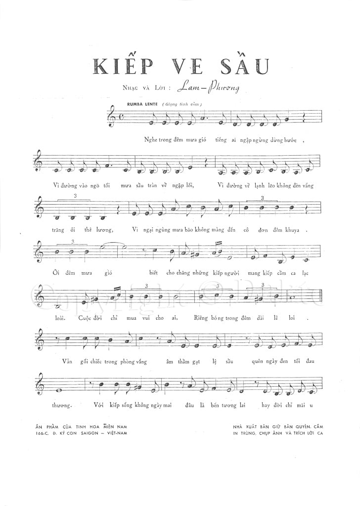 Sheet nhạc Kiếp ve sầu - Trang 1