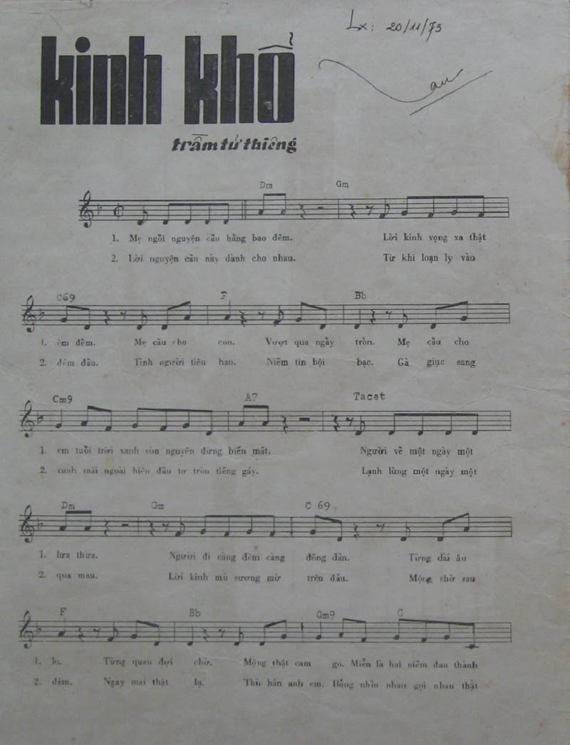 Sheet nhạc Kinh khổ - Trang 2