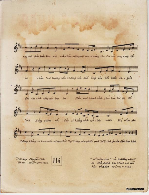 Sheet nhạc Kỷ niệm yêu - Trang 3