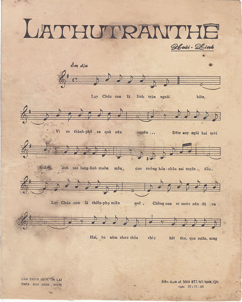 Sheet nhạc Lá thư trần thế - Trang 2