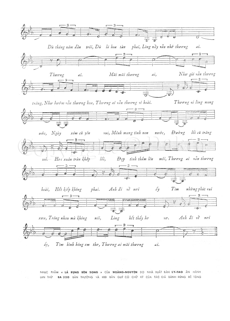 Sheet nhạc Lá rụng bên song - Trang 2