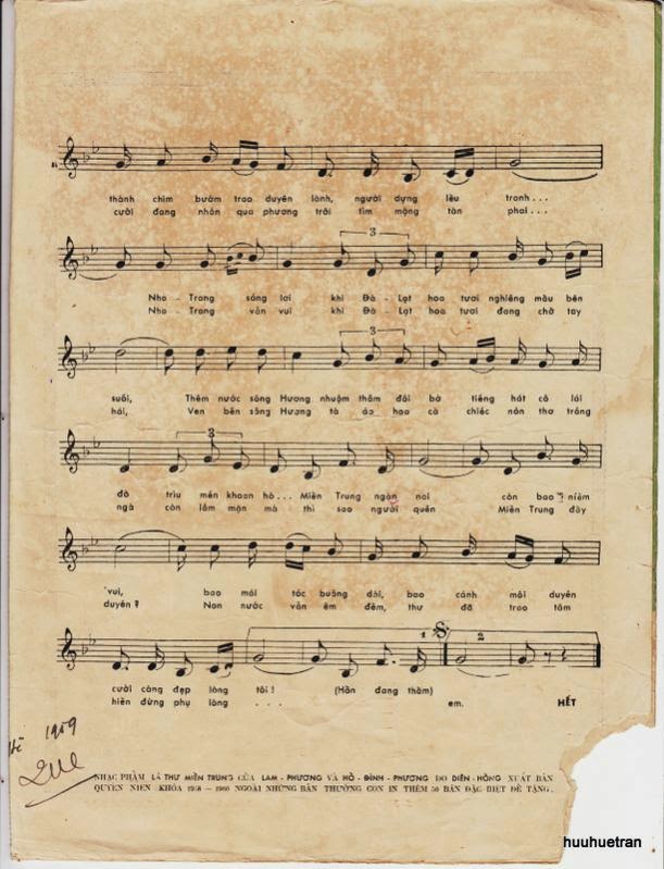 Sheet nhạc Lá thư miền Trung - Trang 3